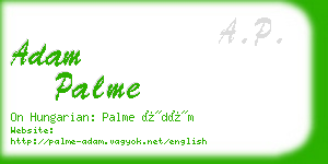 adam palme business card